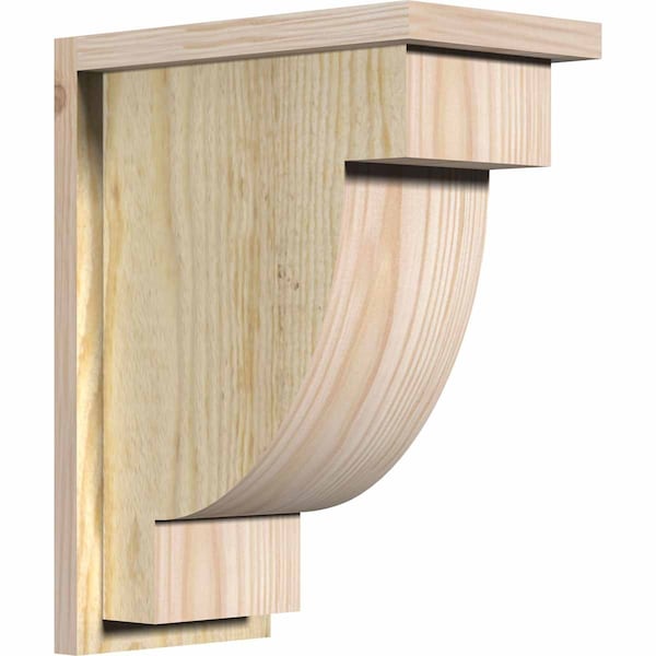 Ekena Millwork Alpine Rough Sawn Corbel w/Backplate, Douglas Fir, 8"W x 14"D x 18"H COR08X14X18ALP01RDF - main